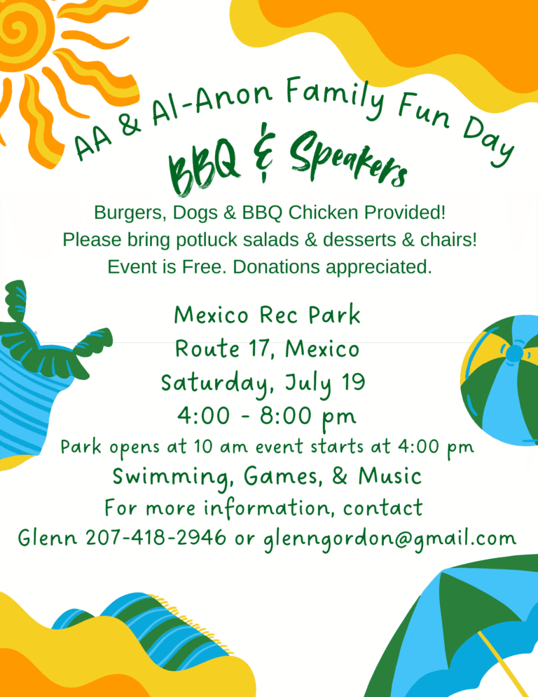 A28D2 AA and Al-Anon Fun Day Mexico Maine